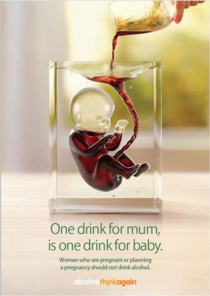 'One Drink' campaign print advertisement