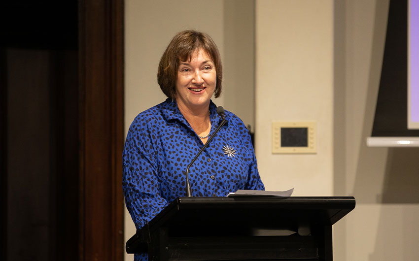 Professor Elizabeth Elliott AM, presenting at the 11th Maybanke Lecture.